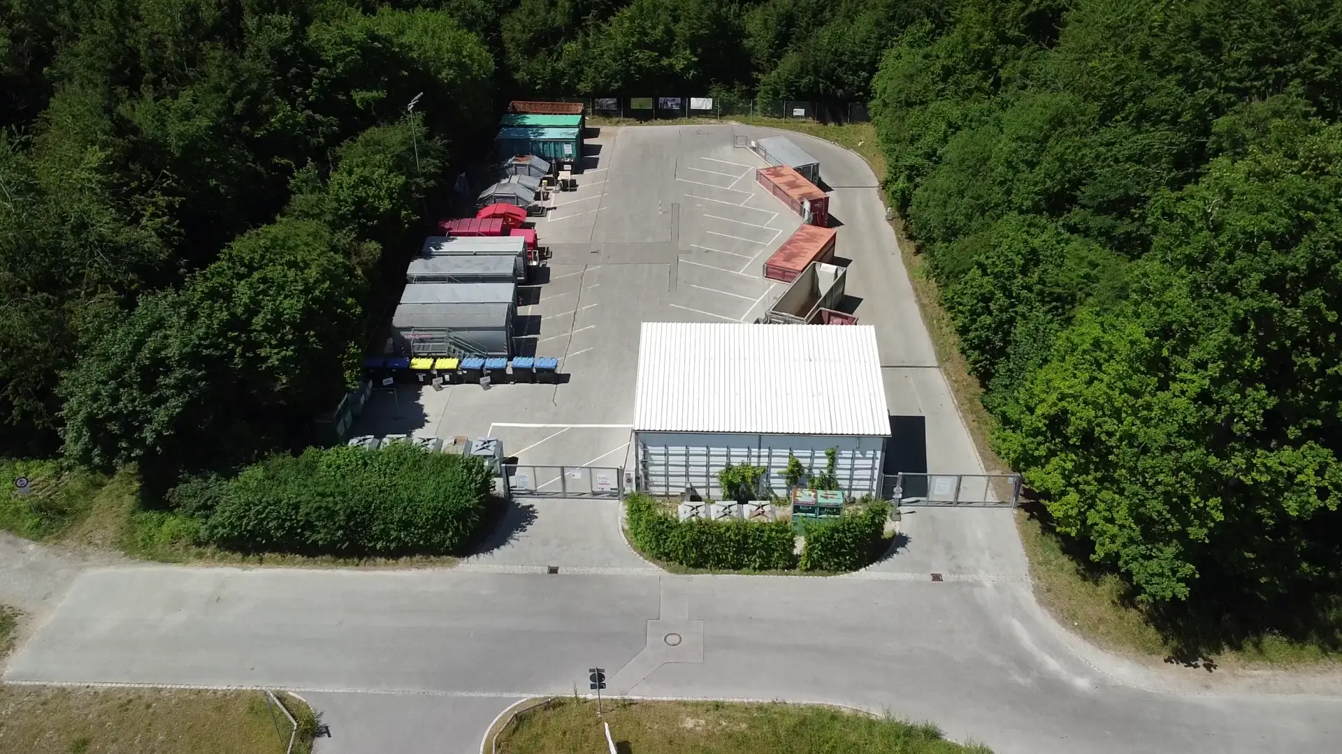 Drohnenansicht Wertstoffhof Pöcking