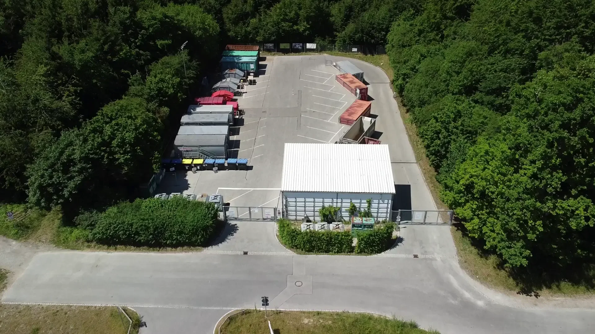Drohnenansicht Wertstoffhof Pöcking