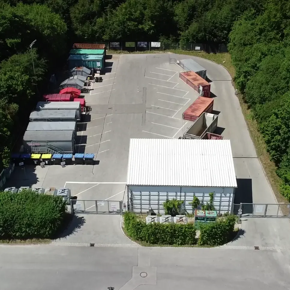 Drohnenansicht Wertstoffhof Pöcking